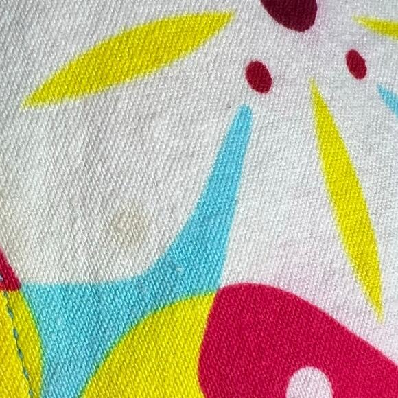 Moschino Jeans Jacket 10 Womens Blazer Colorful Retro Floral Designer Logo Italy - Picture 11 of 12